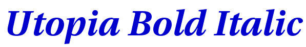 Utopia Bold Italic 字体